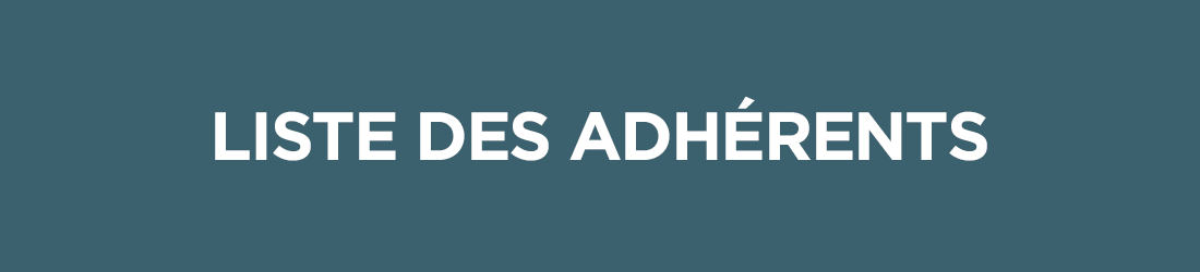 Adhérer - liste des adhérents